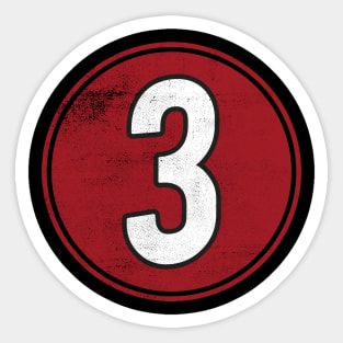 Number Three 3 Sticker